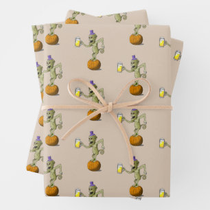Feuille De Papier Cadeau À la santé des goules Halloween
