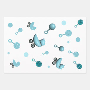 Feuille De Papier Cadeau À propos d'un garçon Baby shower Invitation Invita