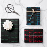 Feuille De Papier Cadeau À votre nom Computer Science Fiction<br><div class="desc">Faites les fêtes spéciales avec des cadeaux de votre nom ou à la personne pour laquelle le cadeau est fait.  Cette version est en informatique amusante,  science-fiction type de polices.</div>