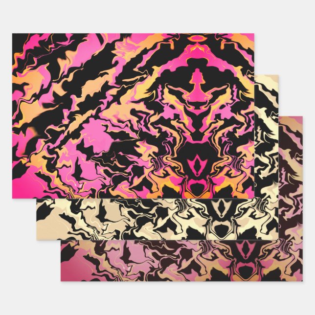 Feuille De Papier Cadeau Abstract colorful Merge (Lot)