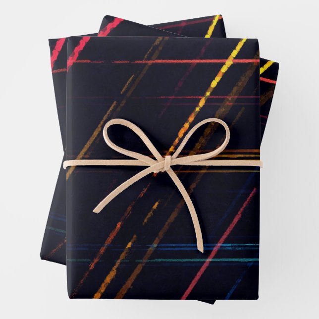 Feuille De Papier Cadeau Abstract Wraps (En situation)