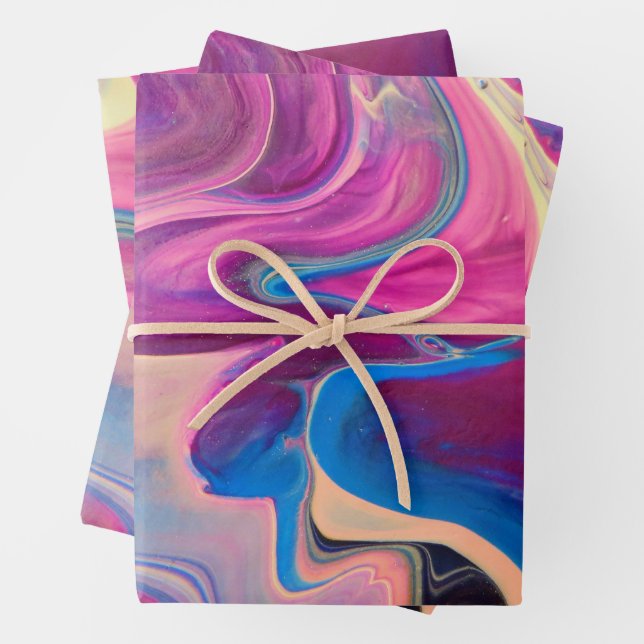 Feuille De Papier Cadeau Abstract Wraps 6 (En situation)
