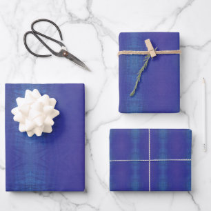 Feuille De Papier Cadeau Acceptation   Motif de Blue Indigo Violet Shibori