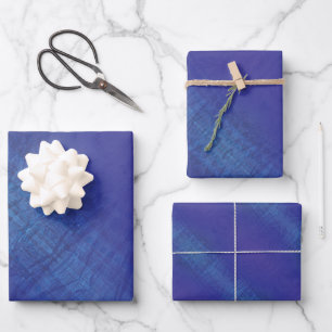 Feuille De Papier Cadeau Acceptation Motif de Blue Indigo Violet Shibori