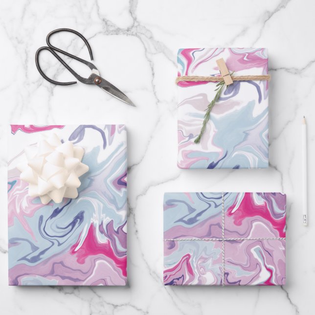 Feuille De Papier Cadeau acrylique liquide (Recto)