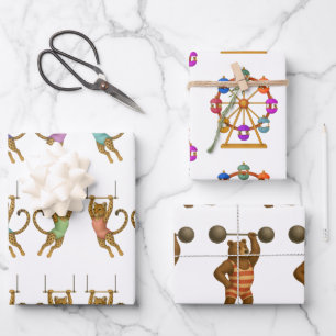 Feuille De Papier Cadeau actes du cirque Dingaling Bros