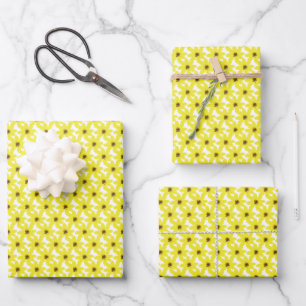 Feuille De Papier Cadeau Adey Abeba Motif de fleurs éthiopien