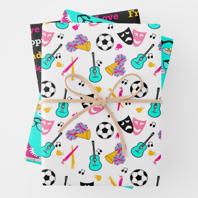 Feuille De Papier Cadeau Ado Dream Motif (En situation)