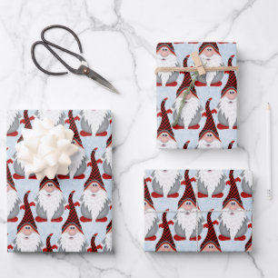 Feuille De Papier Cadeau Adorable rouge noir gris gris gris gris Noël Enfan