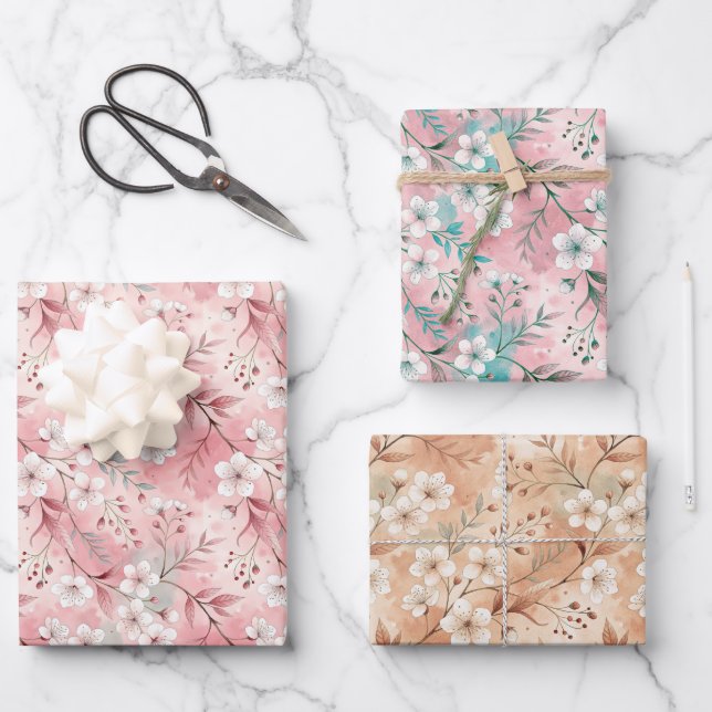 Feuille De Papier Cadeau Aesthetic cherry blossoms (Recto)