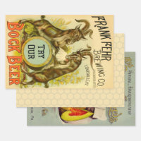 Affiche de bière Bock vintage : Antique Goat Saloo