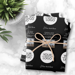 Feuille De Papier Cadeau Ajoutez votre logo avec la promotion photo texte p