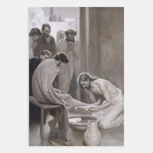 Feuille De Papier Cadeau Albert Edelfeel - Jésus Laver les pieds des discip