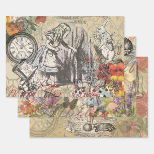 Feuille De Papier Cadeau Alice à Wonderland