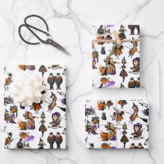 Feuille De Papier Cadeau Alice Au Pays Des Merveilles Sorcières Lapins Chap