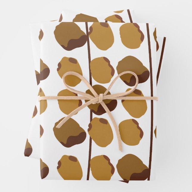 Feuille De Papier Cadeau Alimentation de pains sucrés (En situation)