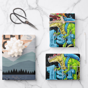 Feuille De Papier Cadeau Allez Camping, Go Camp