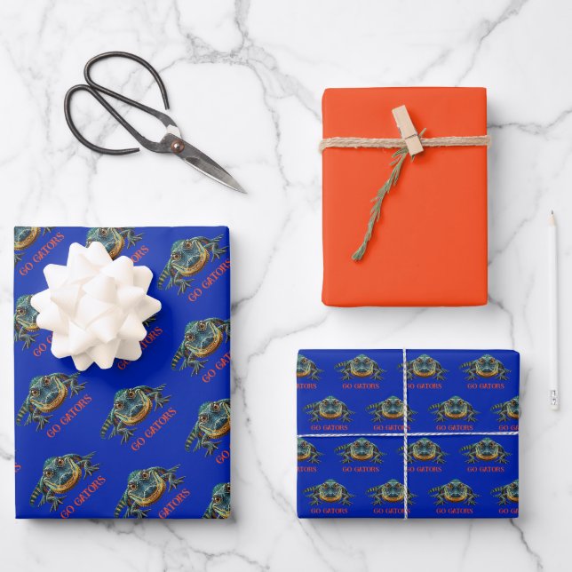 Feuille De Papier Cadeau Alligator - Go Gators (Recto)