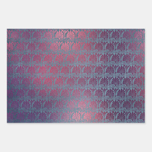 Feuille De Papier Cadeau Amateurs d'art déco rose violet