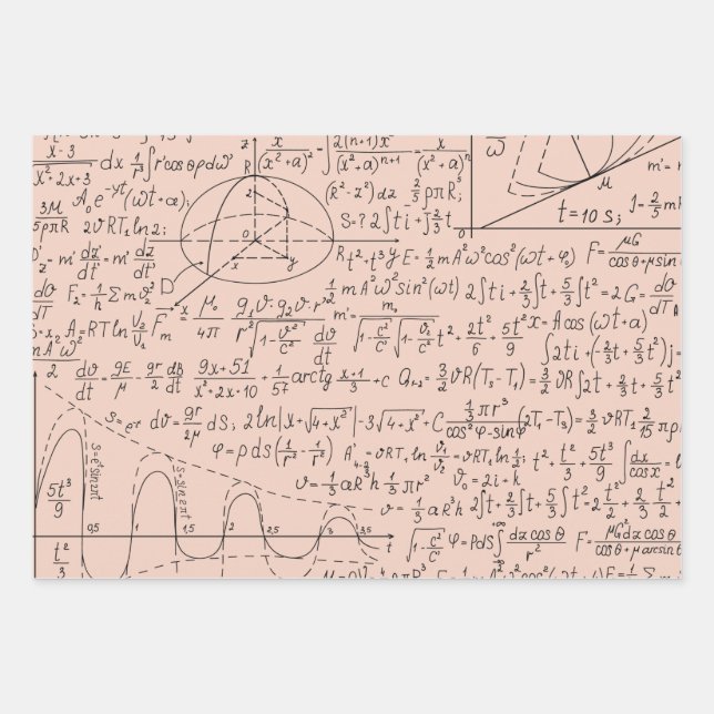 Feuille De Papier Cadeau Amateurs mathématiques, Formule mathématiques, Gee (Devant)