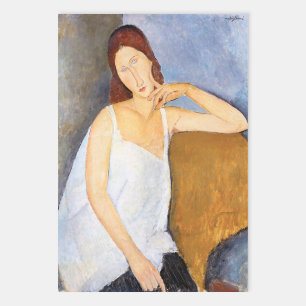 Feuille De Papier Cadeau Amedeo Modigliani - Jeanne Hebuterne