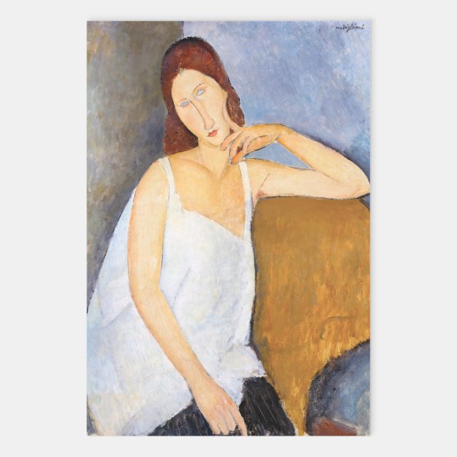 Feuille De Papier Cadeau Amedeo Modigliani - Jeanne Hebuterne (Créateur téléchargé)