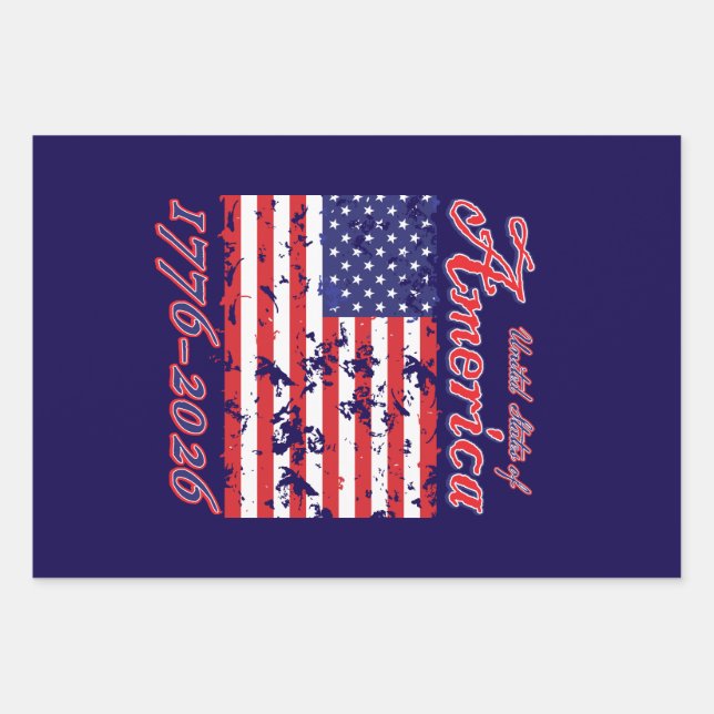 Feuille De Papier Cadeau America 250 (Devant)