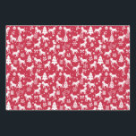 Feuille De Papier Cadeau American Bully Christmas<br><div class="desc">Enveloppez vos cadeaux dans un style festif avec ce papier d'emballage rouge de Noël avec des icônes blanches American Bully et des symboles de fête. Parfait pour ajouter une touche de charme à tout cadeau !</div>