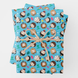 Feuille De Papier Cadeau AMIS™ Caractère Motif Chibi