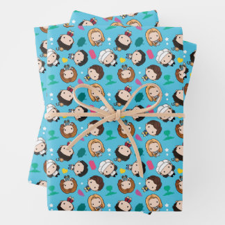 Feuille De Papier Cadeau AMIS™ | Caractère Motif Chibi