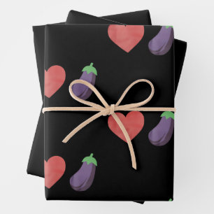 Feuille De Papier Cadeau Amour Eggplant Funny Gay Pride LGBTQ