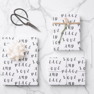 Feuille De Papier Cadeau Amour Et Paix