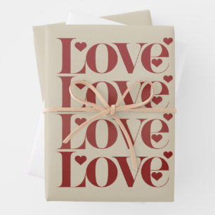 Feuille De Papier Cadeau Amour Heureuse Sainte-Valentin Valentine Couple