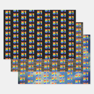 Feuille De Papier Cadeau Amusant, coloré, Rainbow Spectrum Motif 51 N° d'év