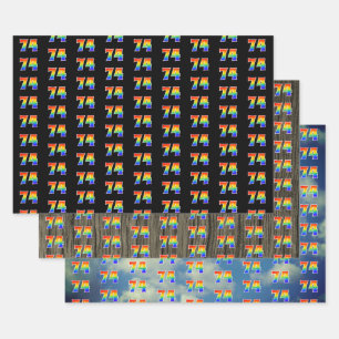 Feuille De Papier Cadeau Amusant, coloré, Rainbow Spectrum Motif 74 N° d'év