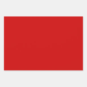 Feuille De Papier Cadeau Amusant Moderne Chic Festif Uni Rouge