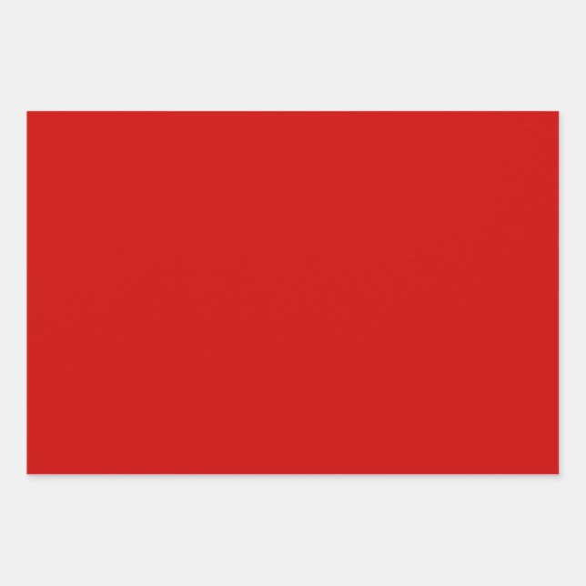 Feuille De Papier Cadeau Amusant Moderne Chic Festif Uni Rouge (Devant)