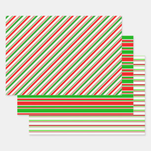 Feuille De Papier Cadeau Amusant rouge, blanc, vert coloré inspiré Noël