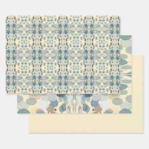 Feuille De Papier Cadeau Amusement estival Ocean Spray Splatter Art Abstrai