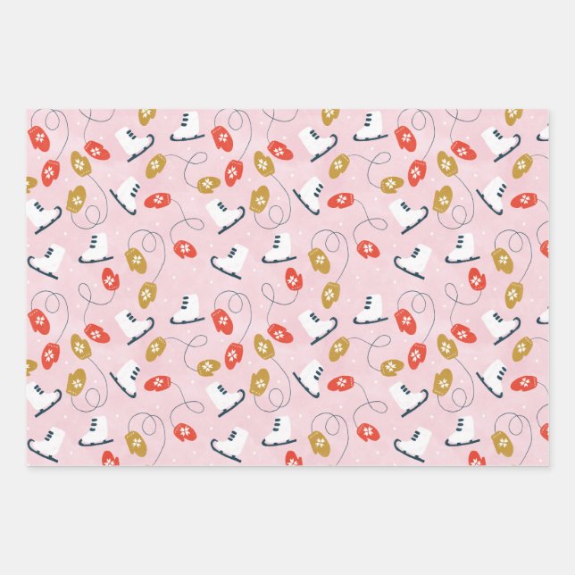 Feuille De Papier Cadeau Amusement hivernal (Devant)