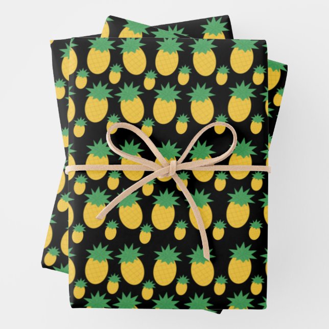 Feuille De Papier Cadeau Ananas ! (En situation)