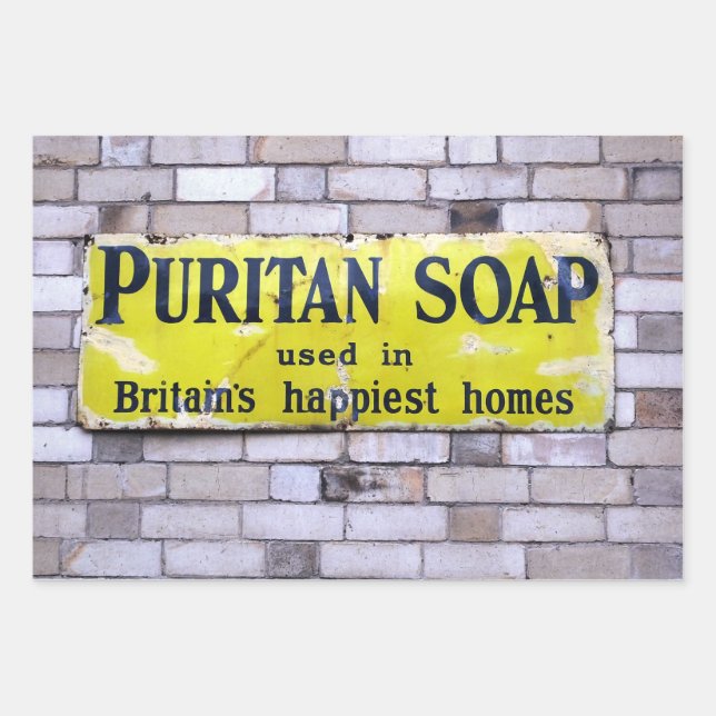 FEUILLE DE PAPIER CADEAU ANCIENNE ANGLETERRE (Devant)