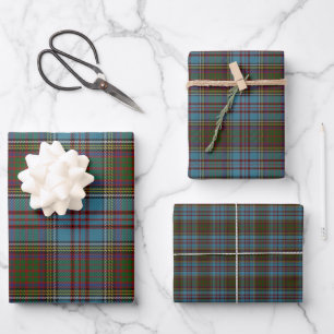 Feuille De Papier Cadeau  Anderson Clan Tartan Plaid Motif Scottish