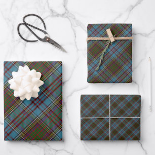 Feuille De Papier Cadeau  Anderson Clan Tartan Plaid Motif Scottish