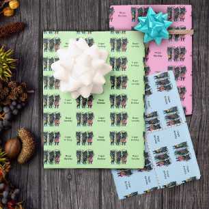 Feuille De Papier Cadeau Anniversaire Black Cat Musicians Heart of Music No