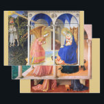 Feuille De Papier Cadeau ANNONCE de FRA ANGELICO Christmas<br><div class="desc">Chef-d'oeuvre médiéval italien de Fra Beato Angelico : 1430-1432</div>