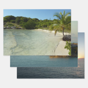 Feuille De Papier Cadeau Antiguan Beach Beautiful Tropical Landscape