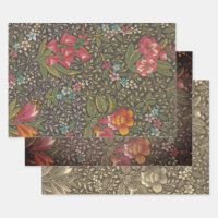 Antique Toile de Jouy 1800 Branches florales