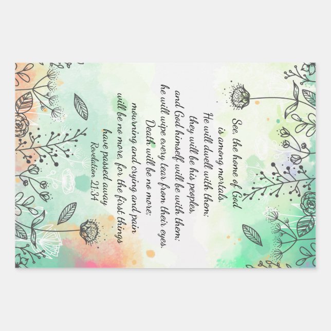 Feuille De Papier Cadeau Apocalypse 21:34 (Devant)