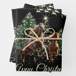 Feuille De Papier Cadeau Appaloosa Christmas